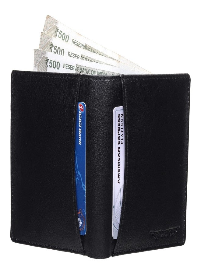جي آند أتش محافظ جلدية رجالية من جي آند إتش مزودة بحامل بطاقات بتقنية حجب RFID | هدايا للأب | الزوج | الحبيب (أسود، عبوة من قطعة واحدة) - Image 4